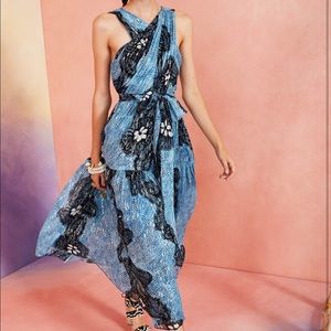 NWT Ulla Johnson Adora Dress Blue Shibori Floral
